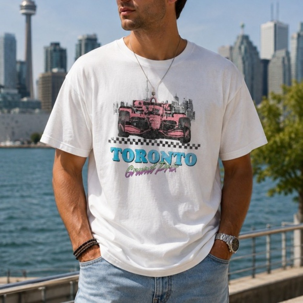 IndyCar Toronto Grand Pix Graphic Tee T-shirt Men Size 2XL White Race‎ Car NWT